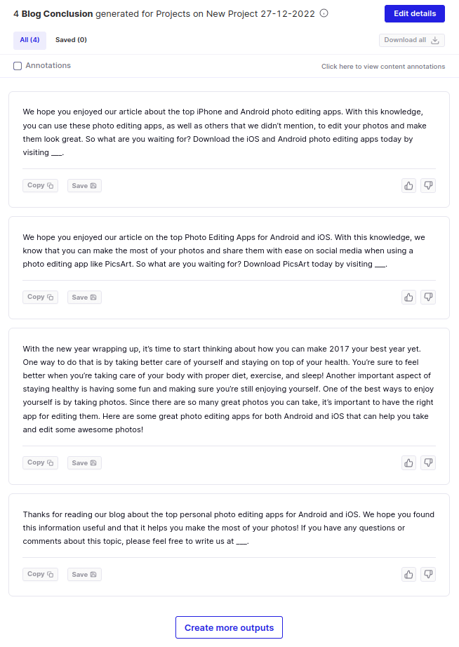 Peppertype blog conclusion writer output example