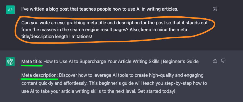 Description example