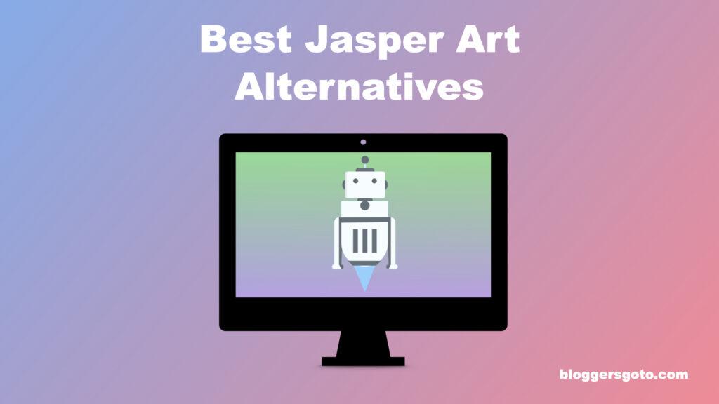 Best Jasper Art Alternatives—an image of a computer with a robot in the screen