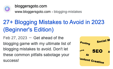 Previewing SEO description and titles