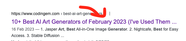 SERPs and a blog post