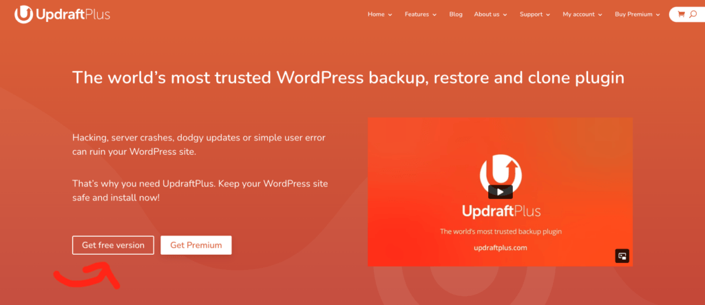 Backing up WP site
