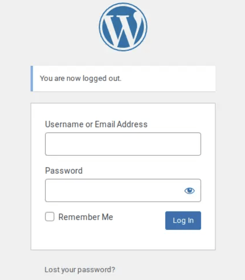 WP login 