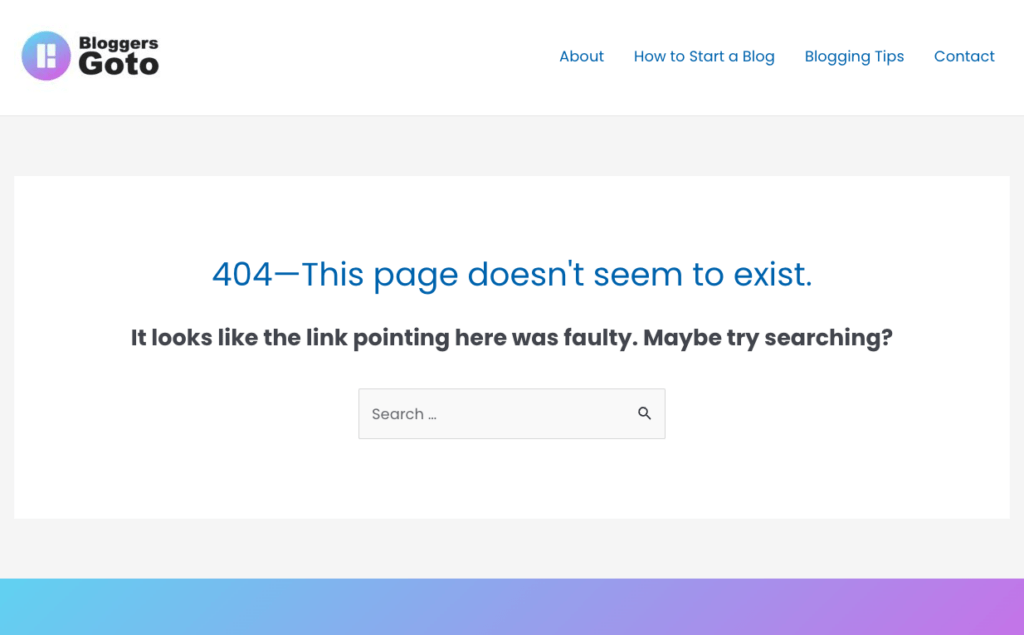 404 page example
