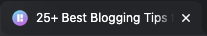 Favicon on a website