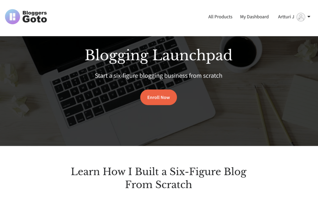 Blogging launchpad