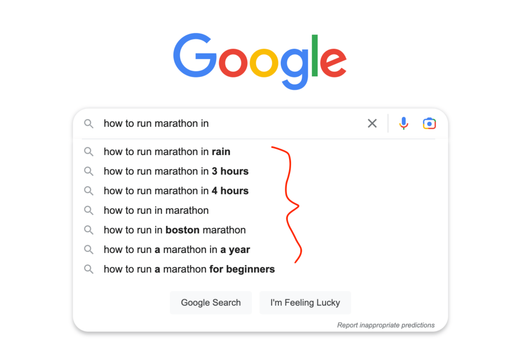 Google suggestions