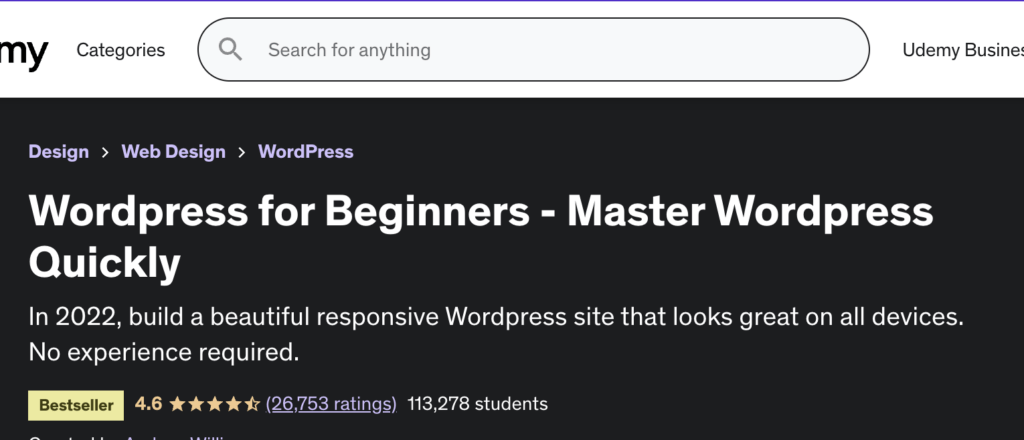 Wordpress for Beginners