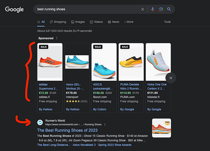 Google results