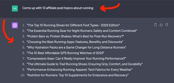 Blog post topics given by ChatGPT