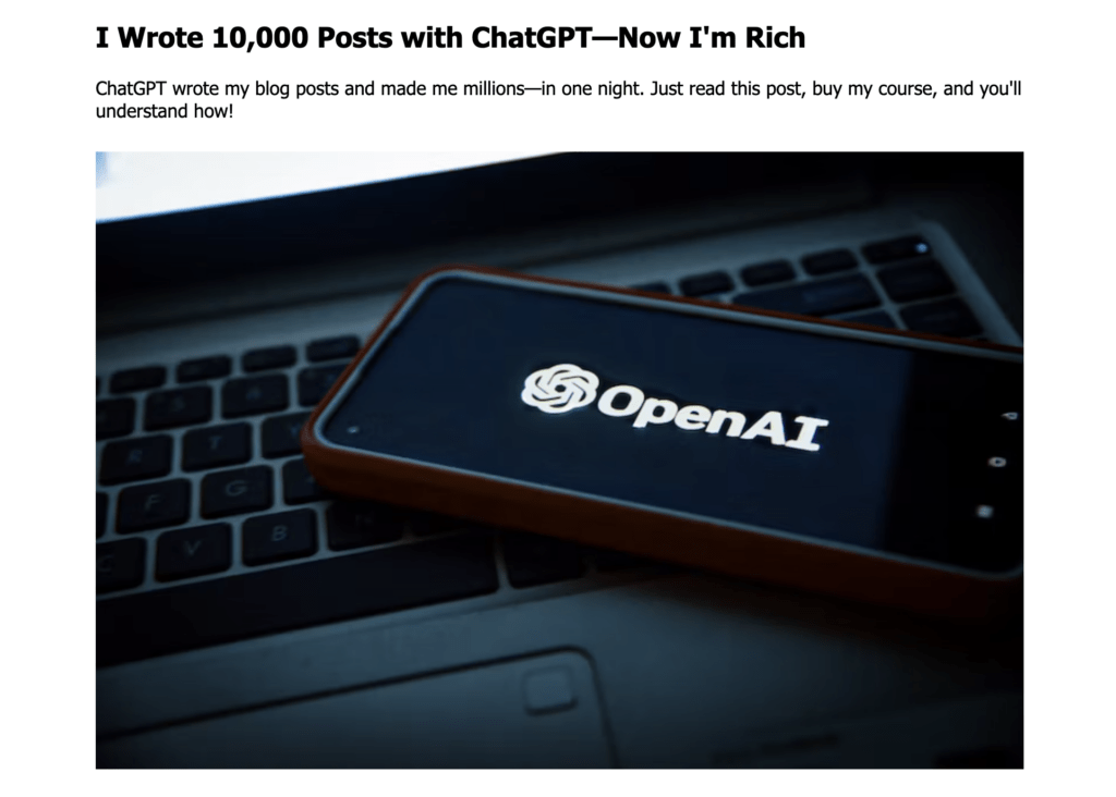 A bad blog post promising too much