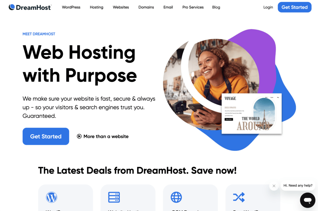 Dreamhost website hosting