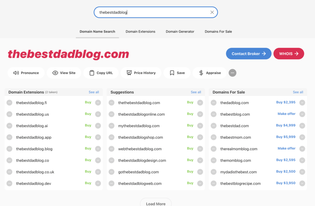 Domain names