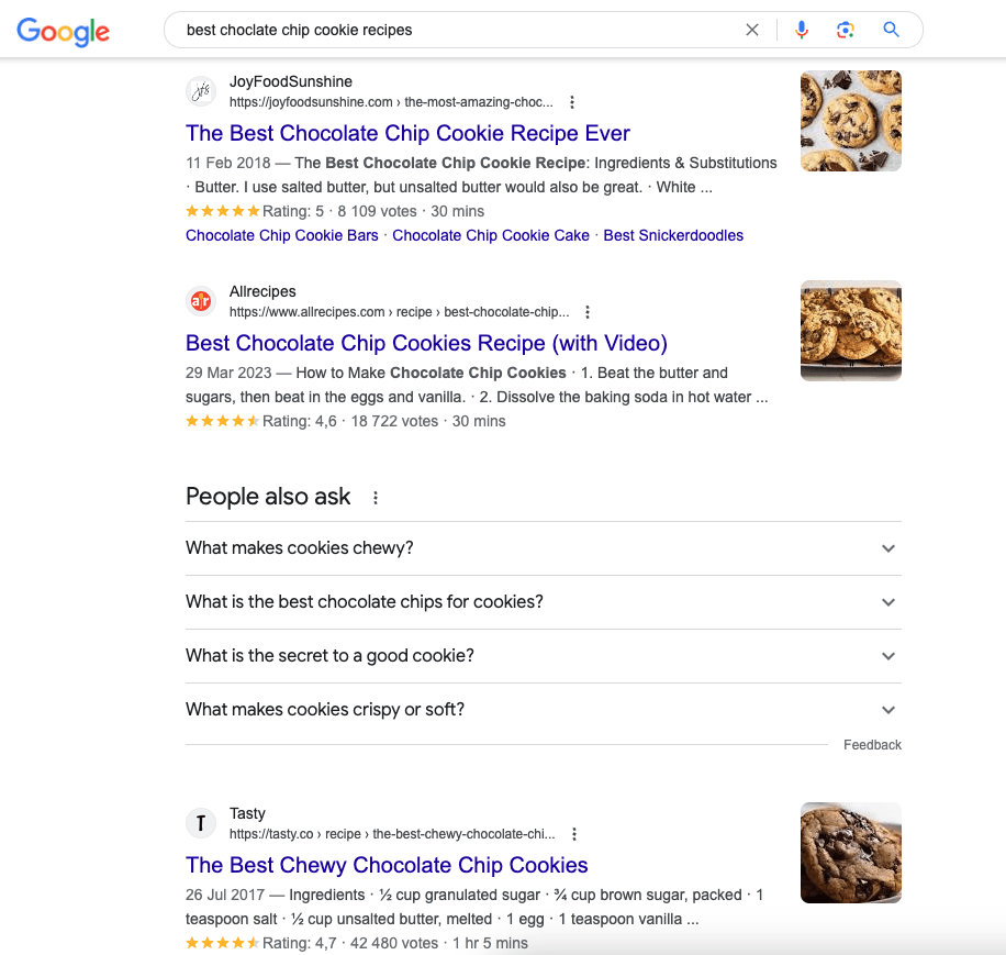 Google results