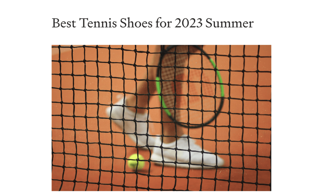 A blog post about tennis shoes