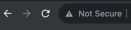A site with HTTP shows "Not secure"