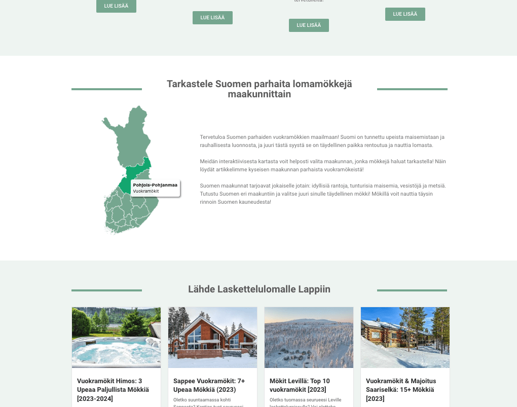 An accommodation niche site design