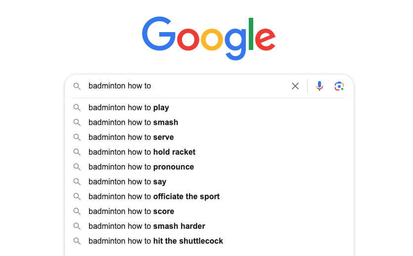 Google search suggestions