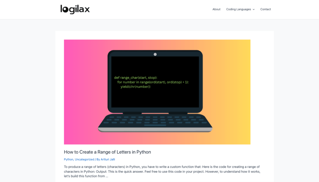 logilax.com homepage