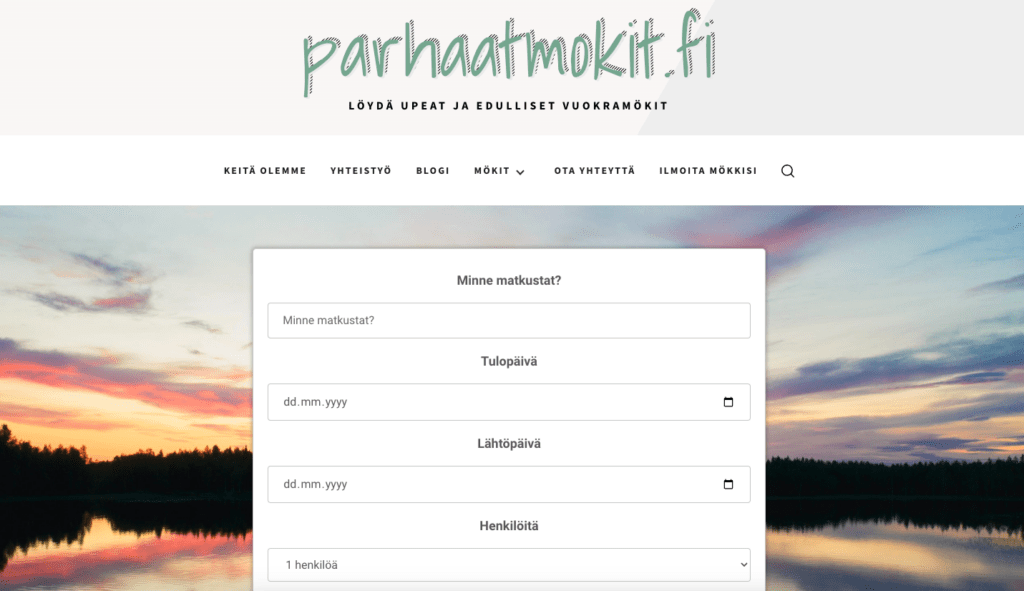 Parhaatmokit.fi landing page