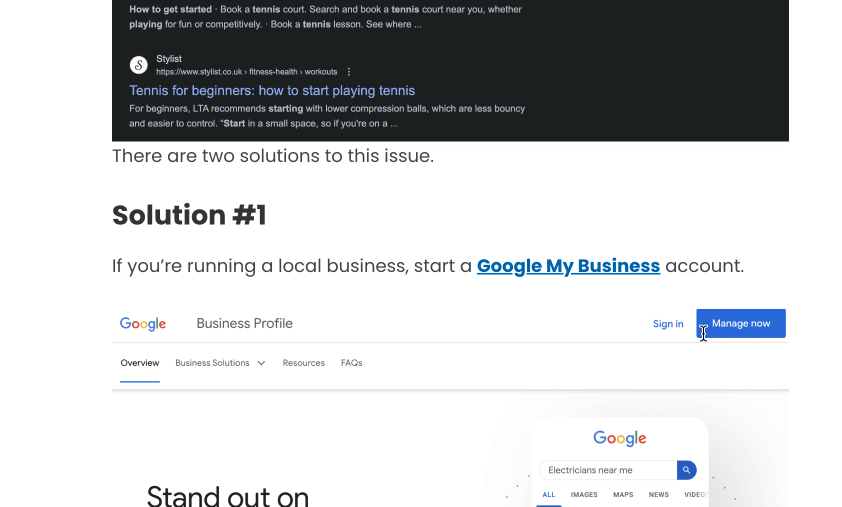 A blog post full of images