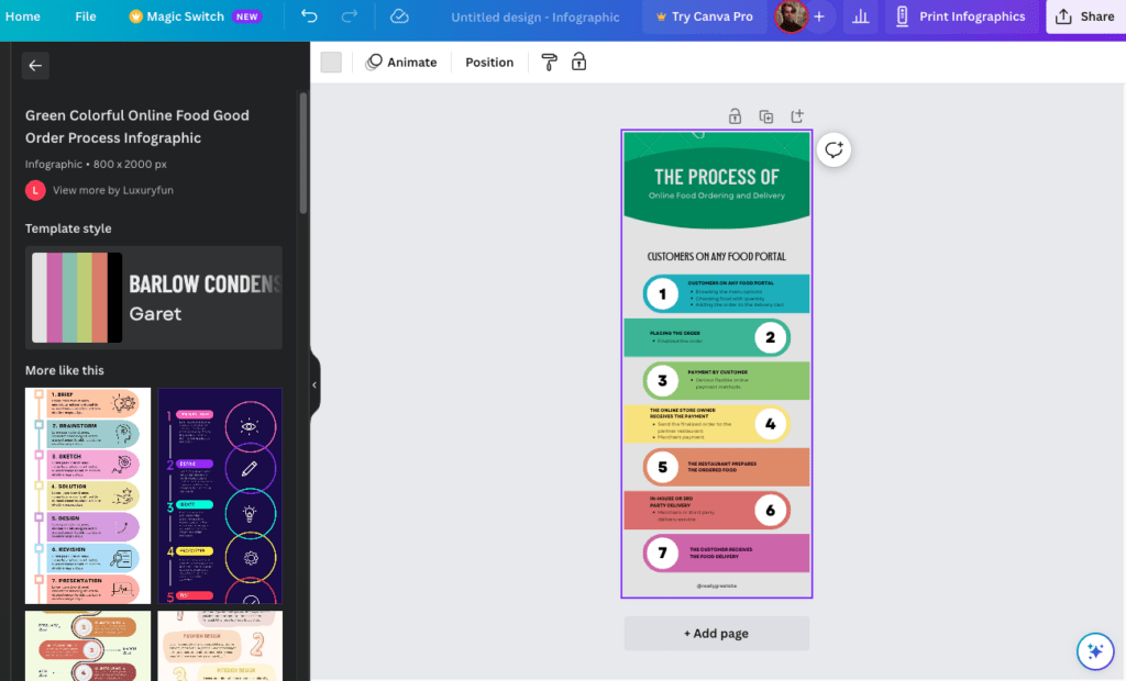 Creating an infographic