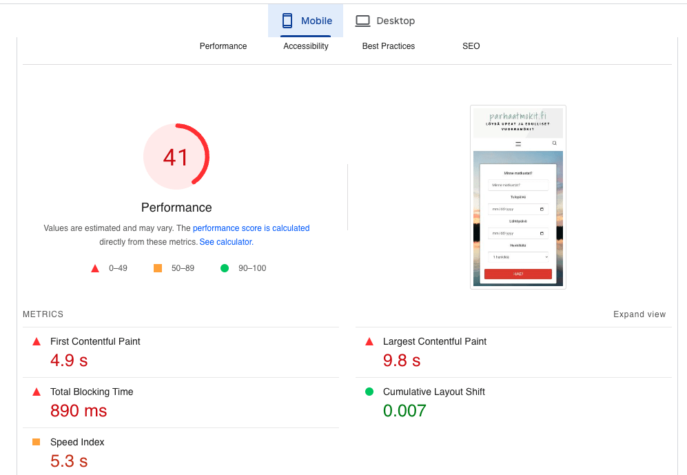 Page Speed Insights