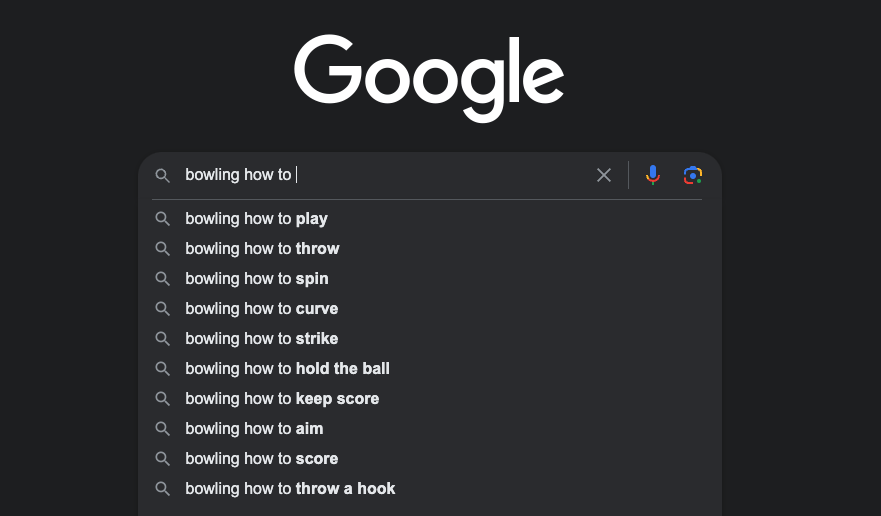 google search suggestions
