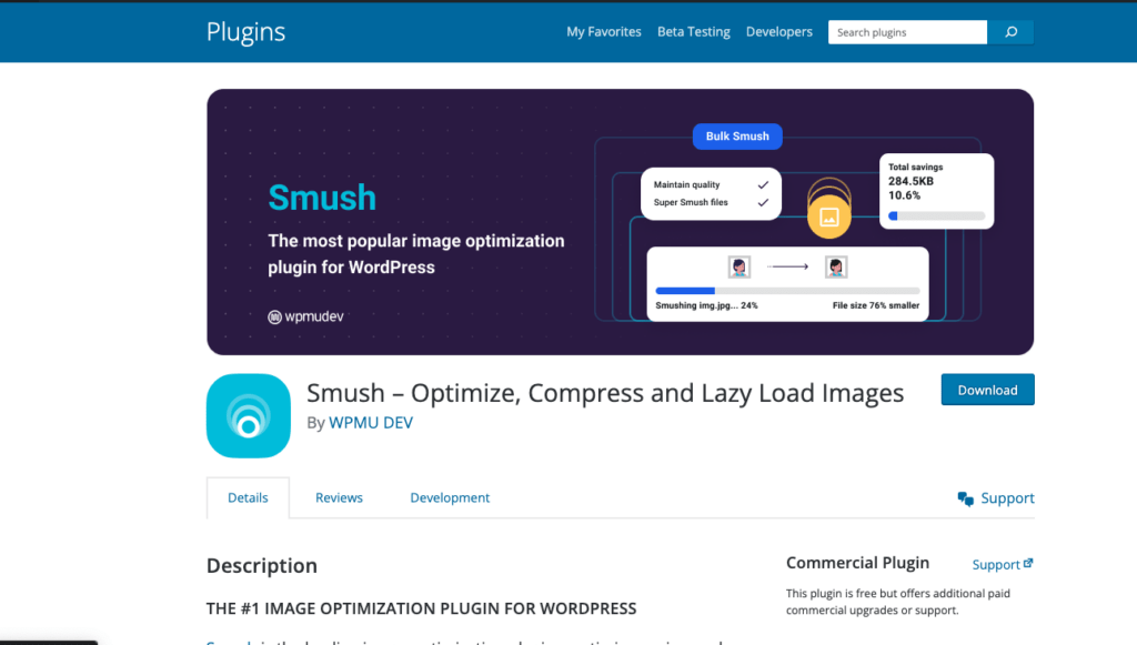 Smush image compressor