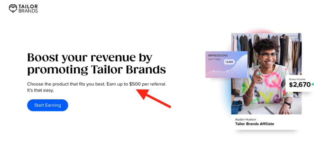 TailorBrands affiliate program