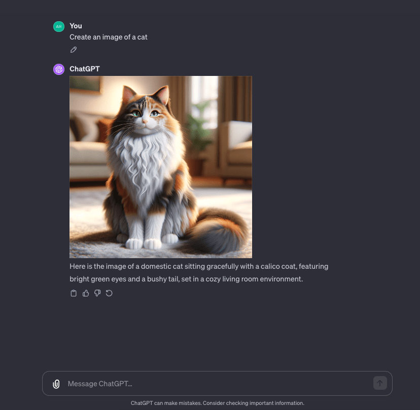 An image of a cat created with DALL-E