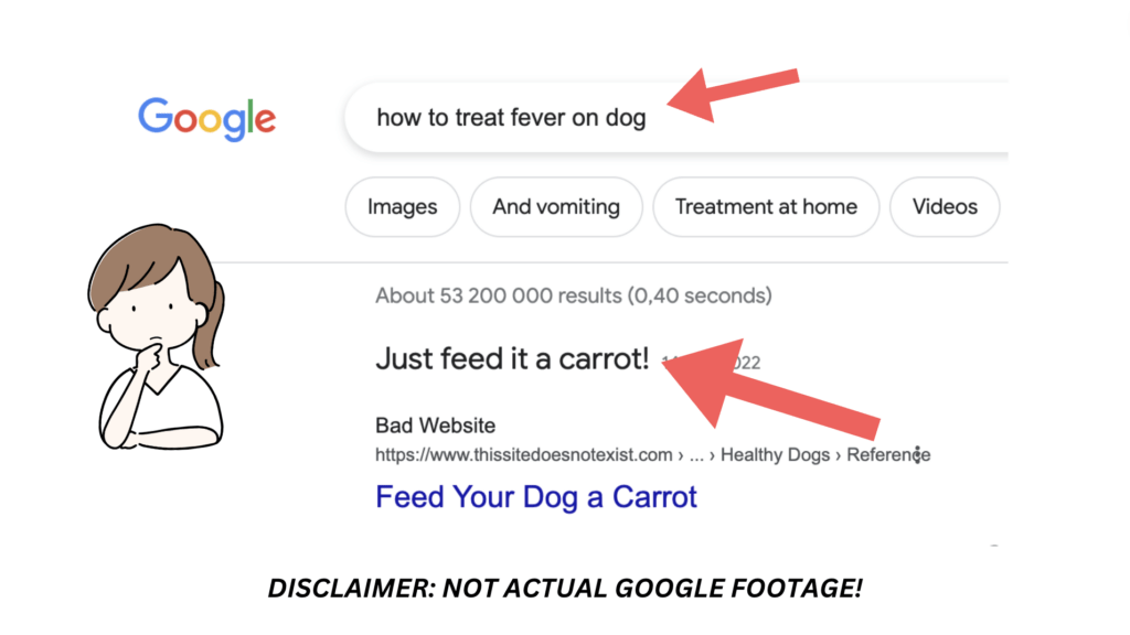 False information on Google